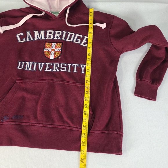 Vintage Cambridge University Official Merchandise Large Maroon Hooded Sweatshirt - Picture 14 of 16